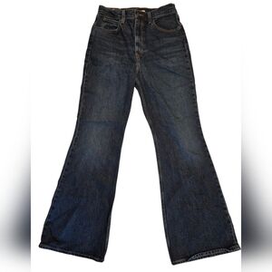 Levis Jeans Womens 29X32 Blue Denim Pants 726 Flare High Rise Stretch Boho 70s